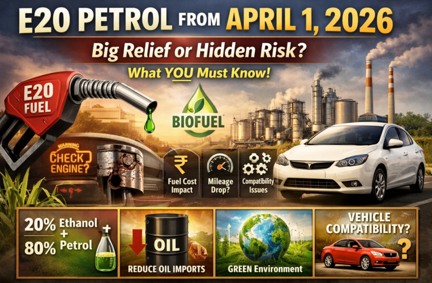 E20 Petrol From April 1, 2026: Big Relief or Hidden Risk? Everything Indian Vehicle Owners MUST Know!
