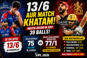 RCB vs DC 2026: 13/6 Collapse! Match Over&hellip;