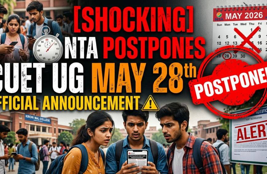 Shocking CUET UG 2026 Update: NTA Postpones May 28 Exam — Big Relief or Fresh Chaos for Students?
