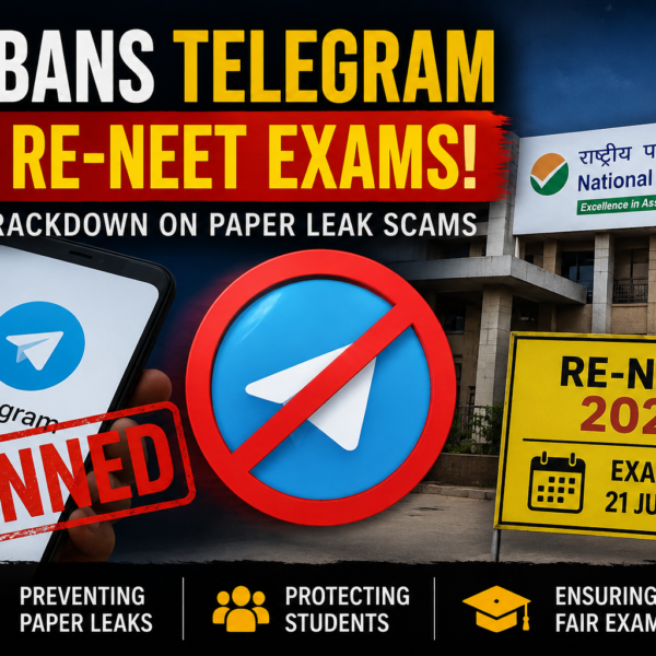 SHOCKING Crackdown! NTA Bans Telegram Before Re-NEET Exam…