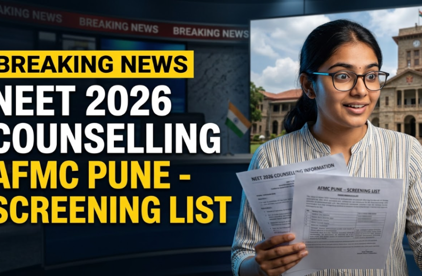 NEET 2026 Counselling: Big AFMC Screening List Update